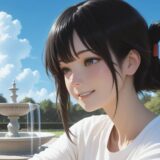 【2.5次元AIイラスト】畳ポニーテールとアップヘアの超カンタンな違いを解説！