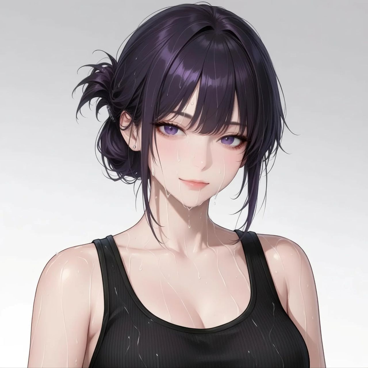 AIイラストの肌の種類：濡れた肌をしている女性