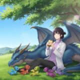 AIキャラクター｜本槻優子の物語「研究者YUKO、ドラゴンの卵を拾う」無料画像素材・商用利用可