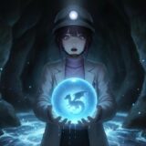 AIキャラクター｜本槻優子の物語「YUKO研究員、ドラゴンの卵を拾う①」無料画像素材・商用利用可