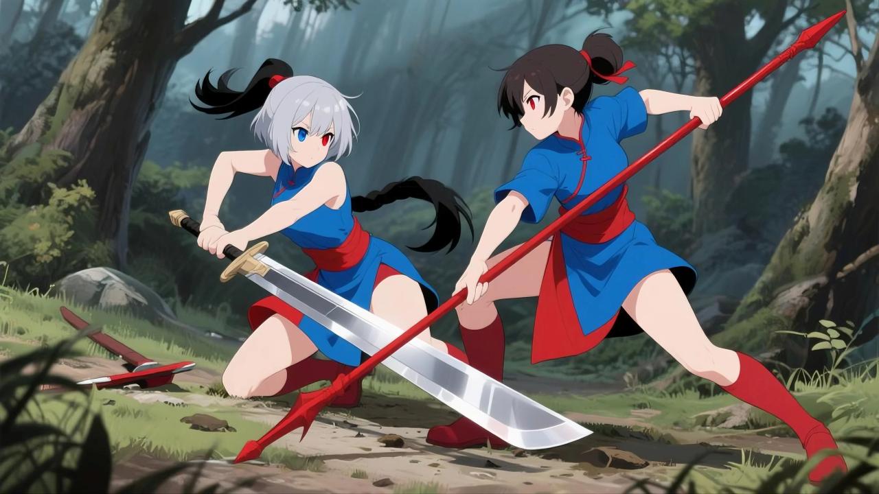 AIイラスト：BREAKを使わなかったプロンプト例