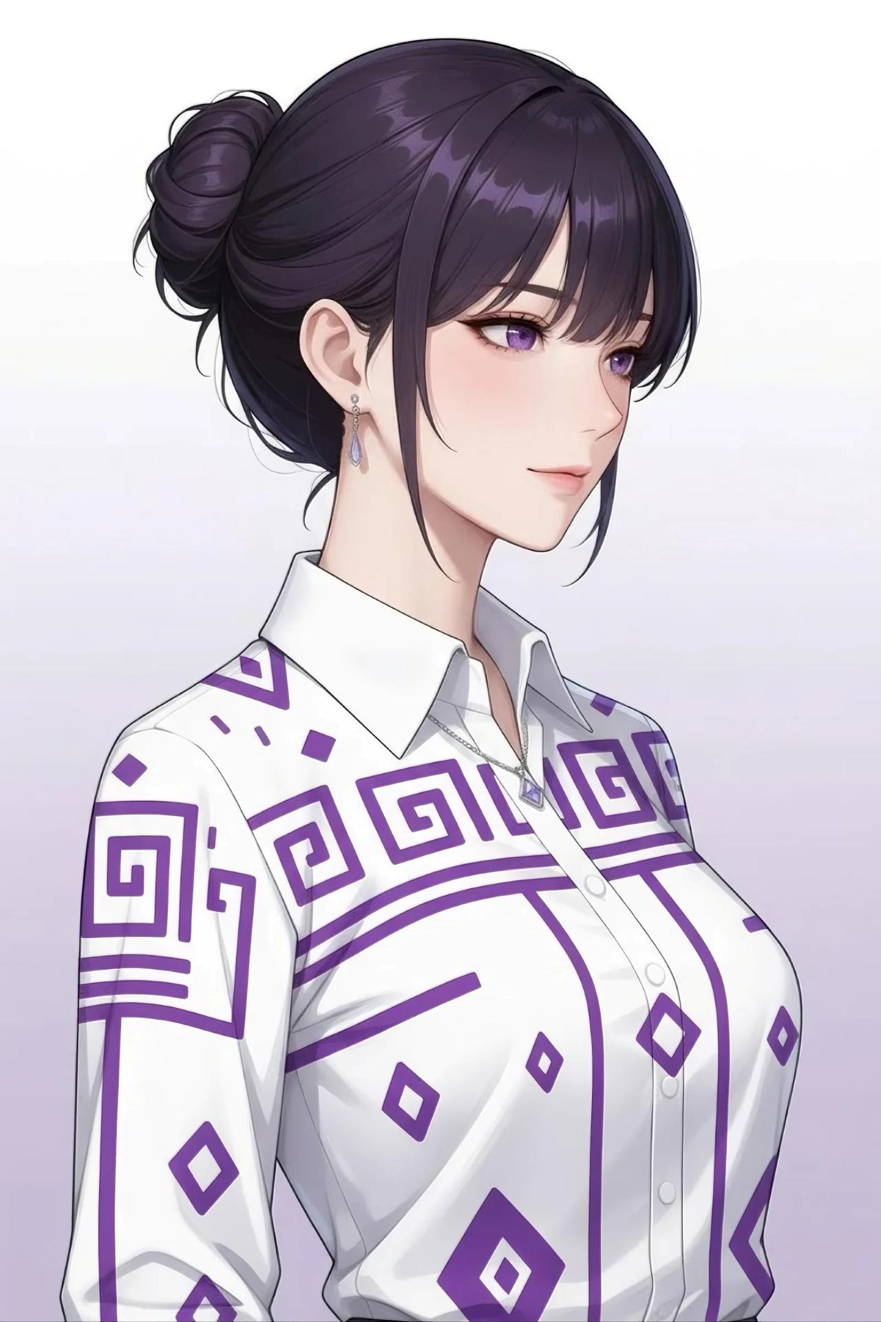 ベクターイラスト（Vector Illustration Style）画風のプロンプトで生成したIllustratorで描いたような女性のAIイラスト